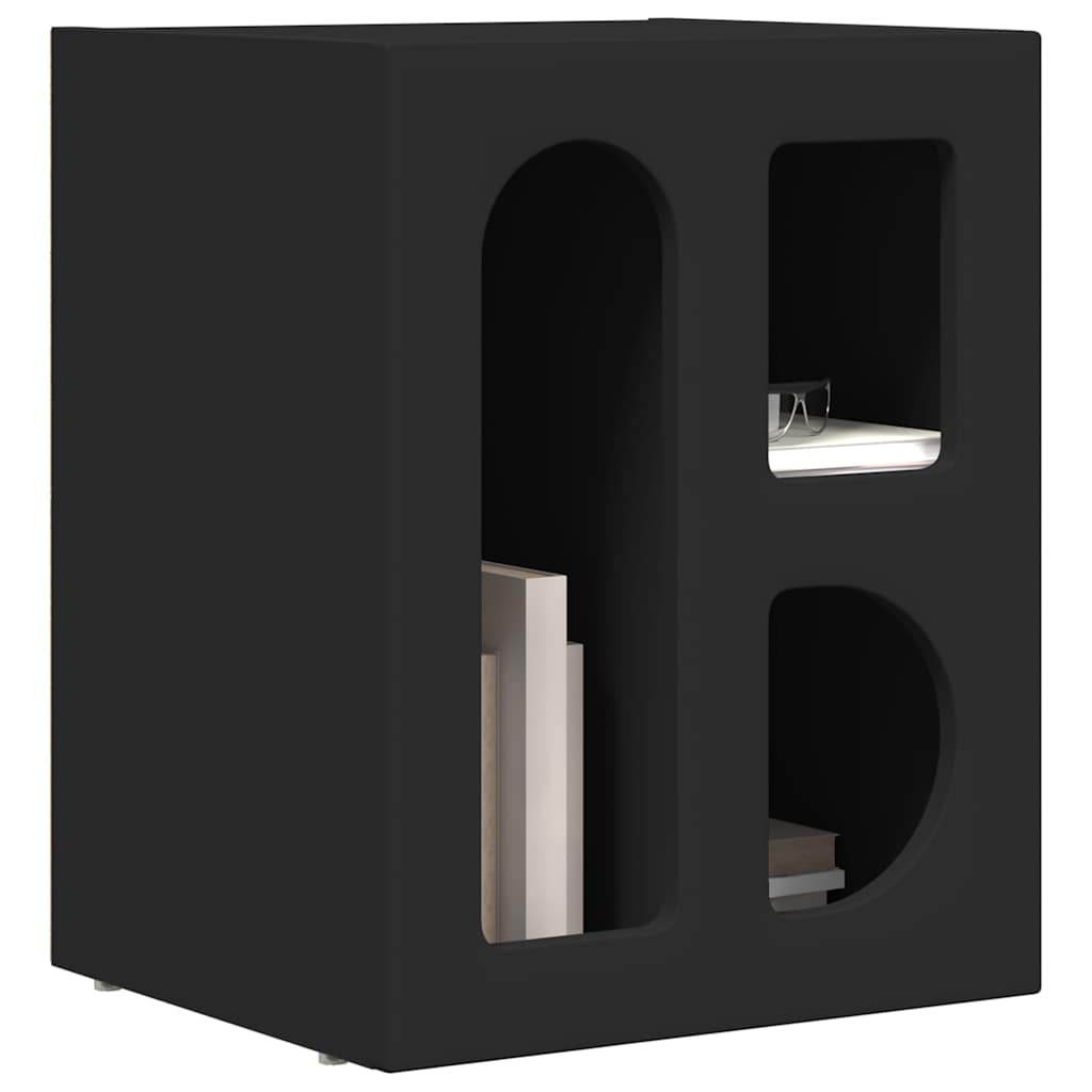 Bedside Table 2 pcs Black 40 x 35 x 50 cm Engineered Wood