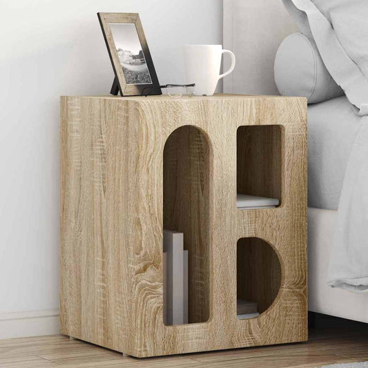 Bedside Table ELST 2 pcs Sonoma Oak 40 x 35 x 50 cm