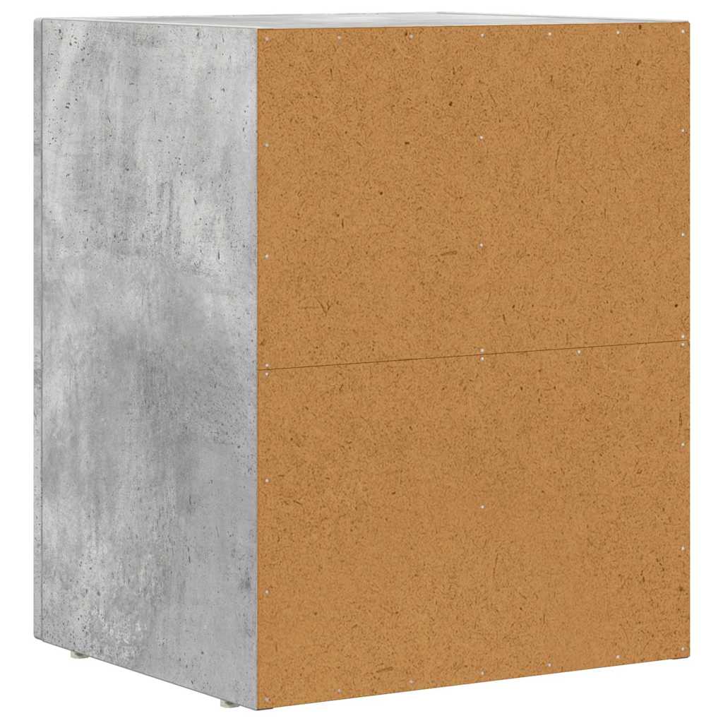Bedside Table 2 pcs Concrete Grey 40 x 35 x 50 cm