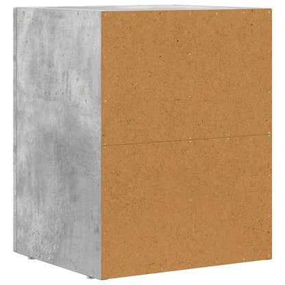 Bedside Table 2 pcs Concrete Grey 40 x 35 x 50 cm