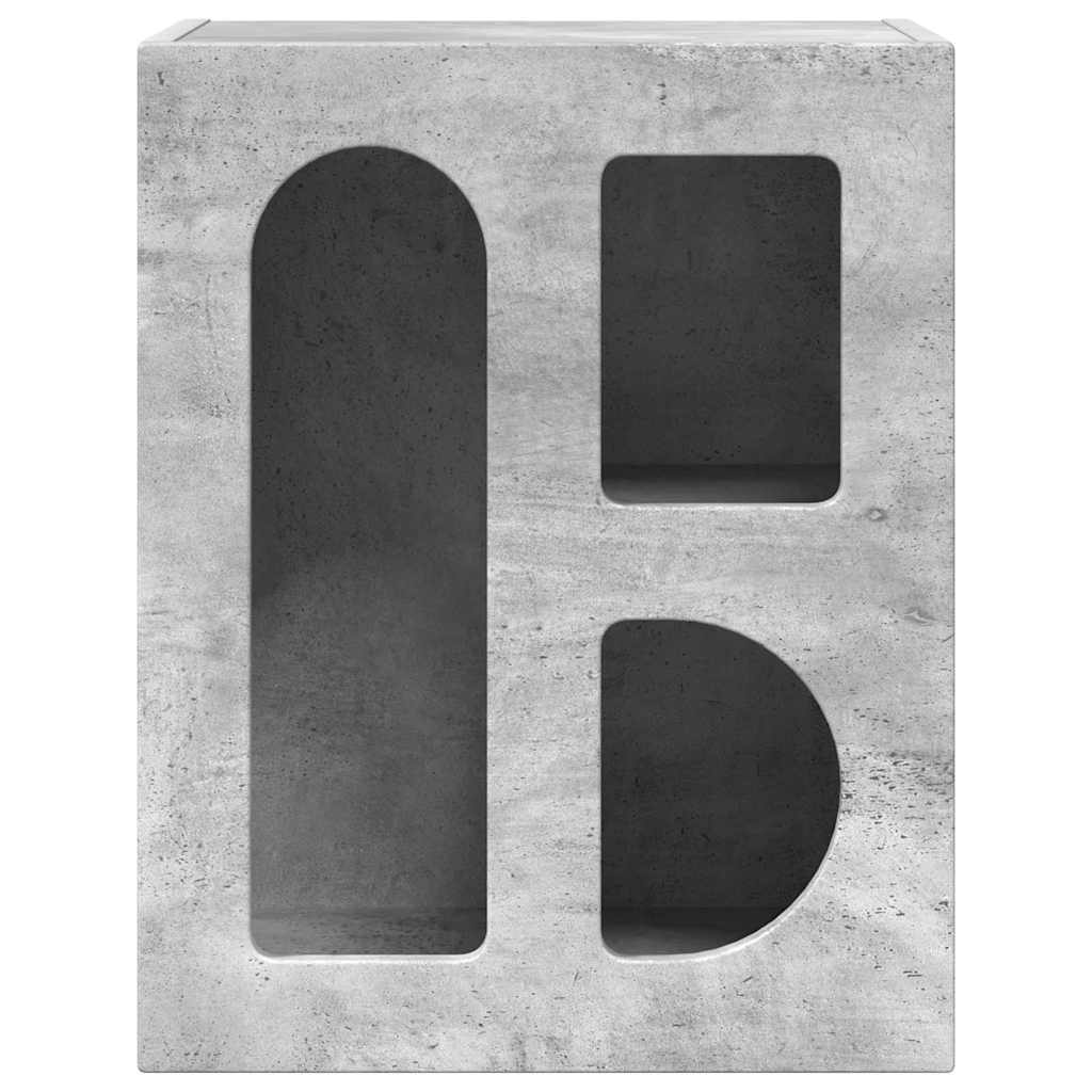 Bedside Table 2 pcs Concrete Grey 40 x 35 x 50 cm