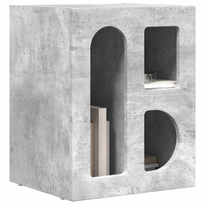 Bedside Table 2 pcs Concrete Grey 40 x 35 x 50 cm