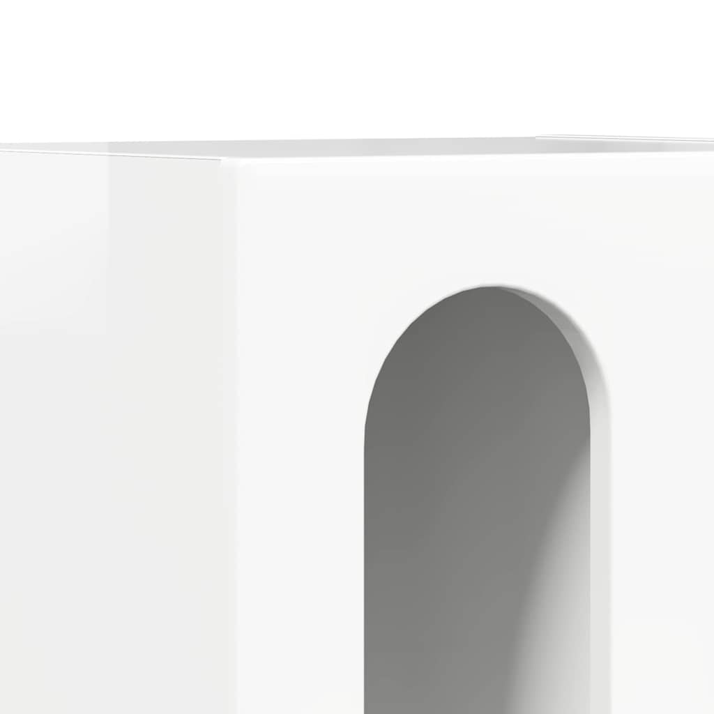 Bedside Table 2 pcs High Gloss White 40 x 35 x 50 cm