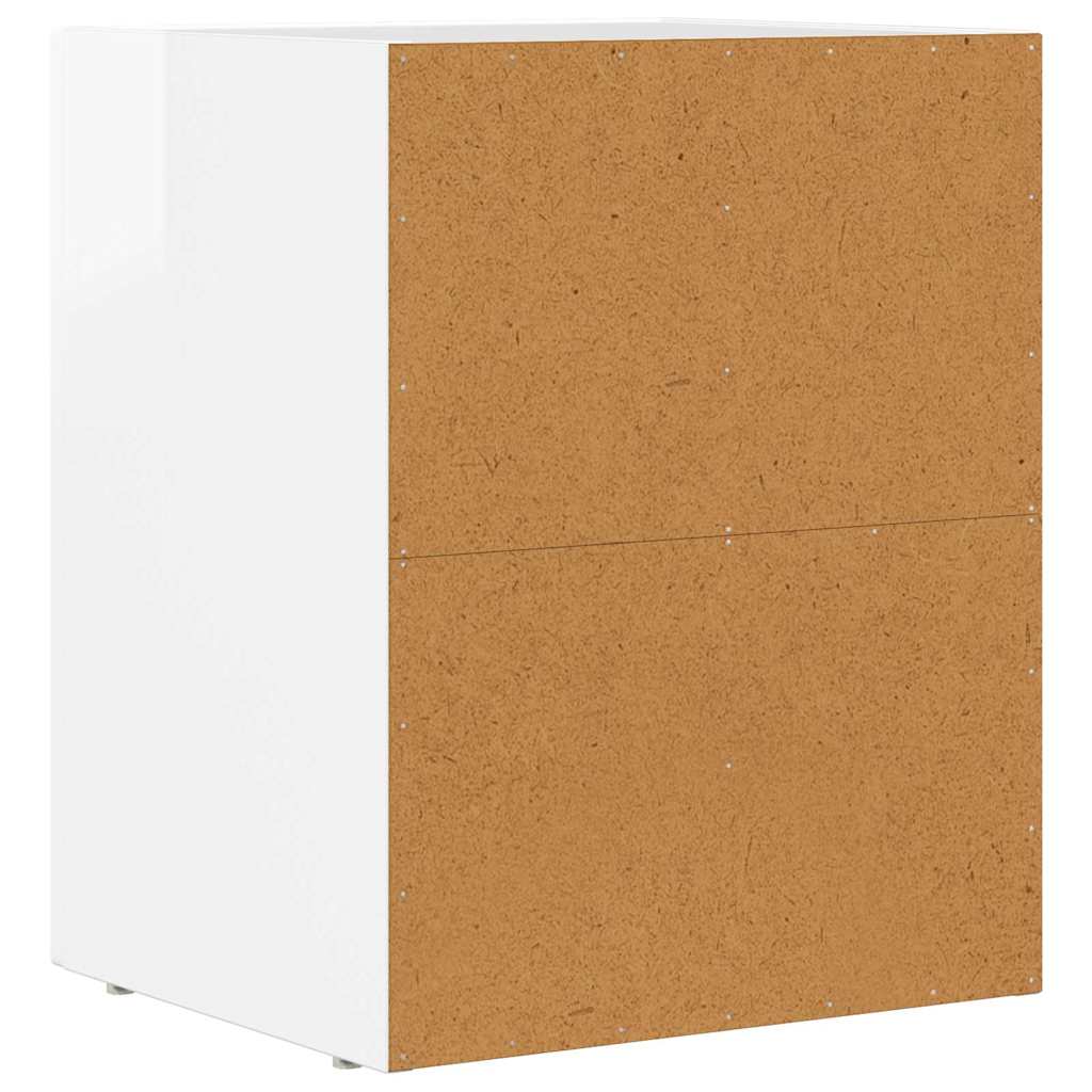 Bedside Table 2 pcs High Gloss White 40 x 35 x 50 cm