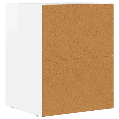 Bedside Table 2 pcs High Gloss White 40 x 35 x 50 cm