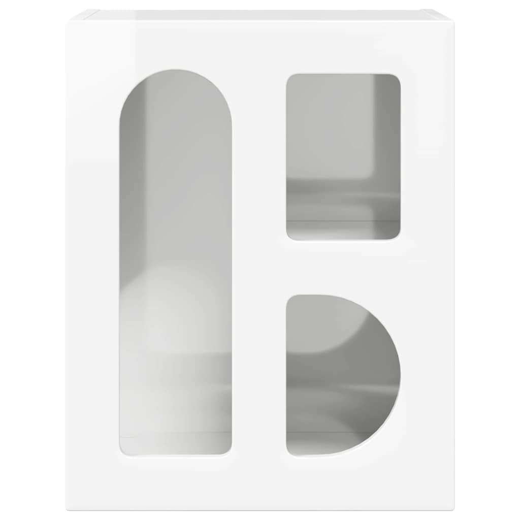 Bedside Table 2 pcs High Gloss White 40 x 35 x 50 cm