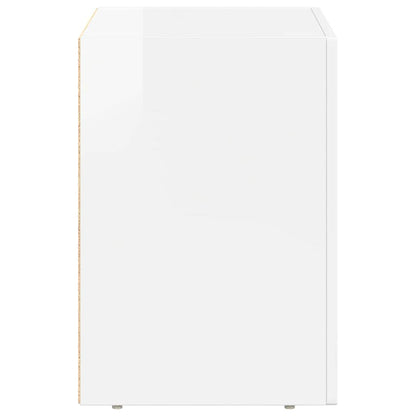 Bedside Table 2 pcs High Gloss White 40 x 35 x 50 cm