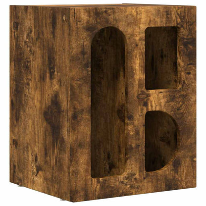 Bedside Table Smoked Oak 40 x 35 x 50 cm Engineered Wood