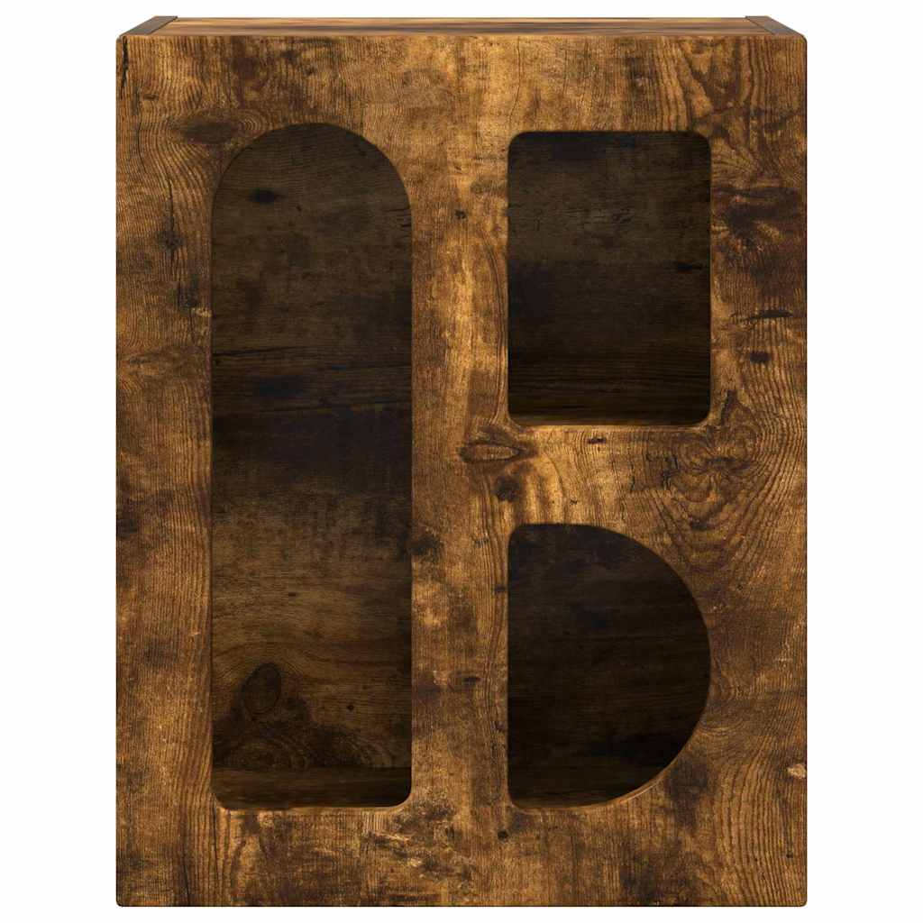 Bedside Table Smoked Oak 40 x 35 x 50 cm Engineered Wood