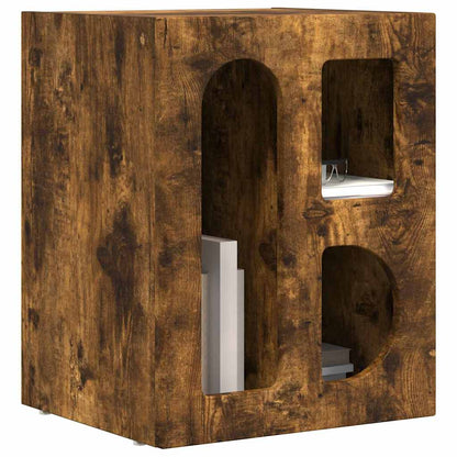 Bedside Table Smoked Oak 40 x 35 x 50 cm Engineered Wood