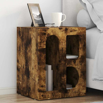 Bedside Table 2 pcs Smoked Oak 40 x 35 x 50 cm Engineered Wood