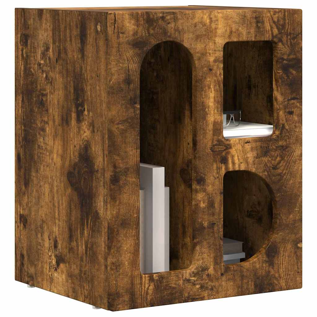 Bedside Table 2 pcs Smoked Oak 40 x 35 x 50 cm Engineered Wood