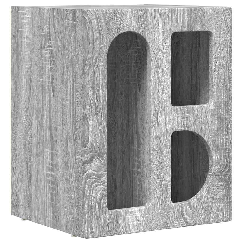 Bedside Table 2 pcs Grey Sonoma 40 x 35 x 50 cm Engineered Wood
