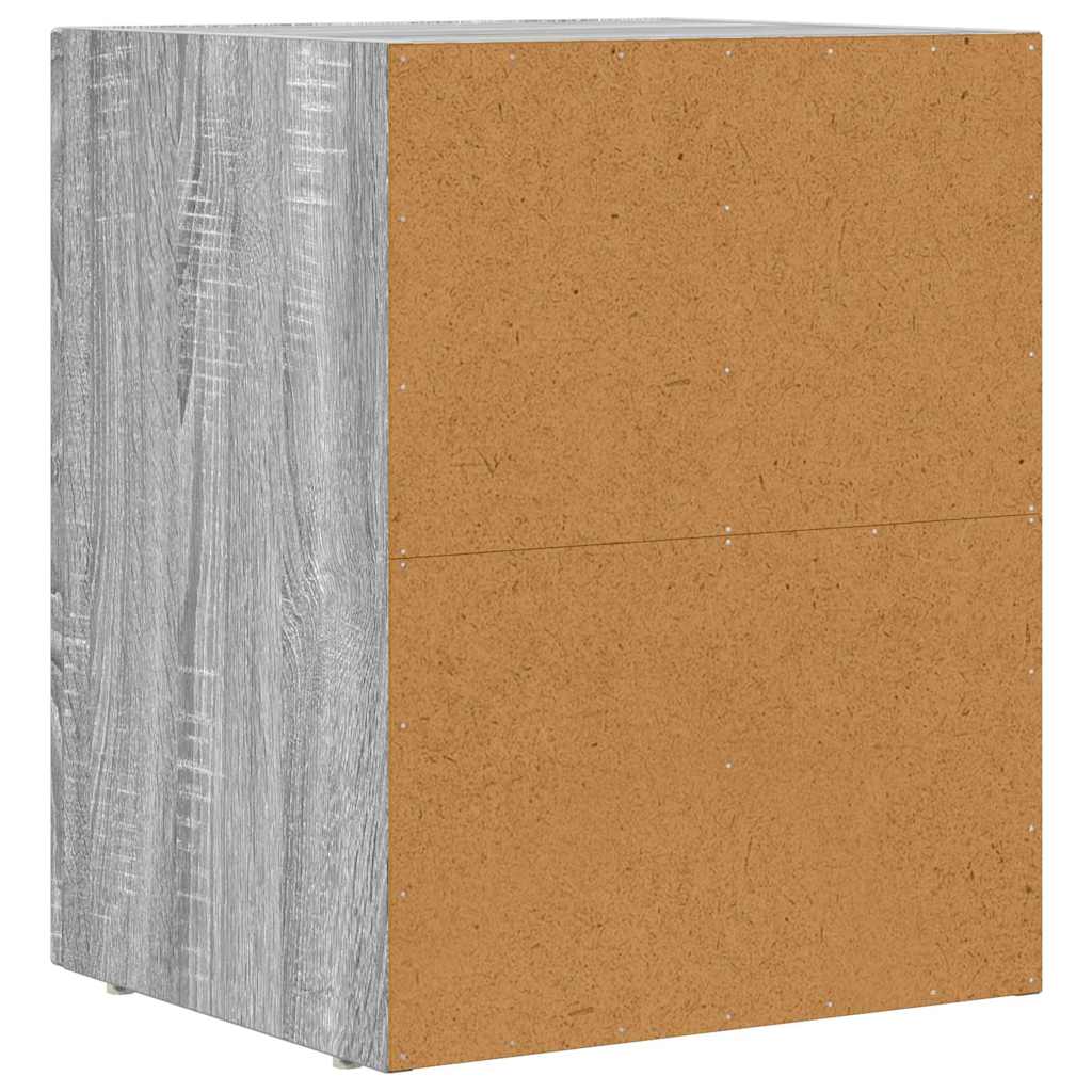 Bedside Table 2 pcs Grey Sonoma 40 x 35 x 50 cm Engineered Wood