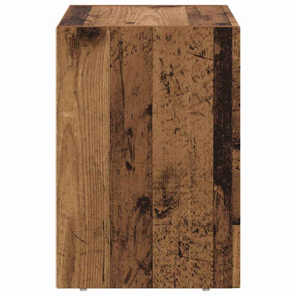 Bedside Table Old Wood 40 x 35 x 50 cm Engineered Wood