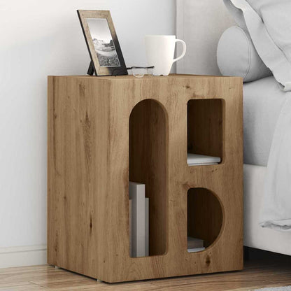 Bedside Table Artisan Oak 40 x 35 x 50 cm Engineered Wood