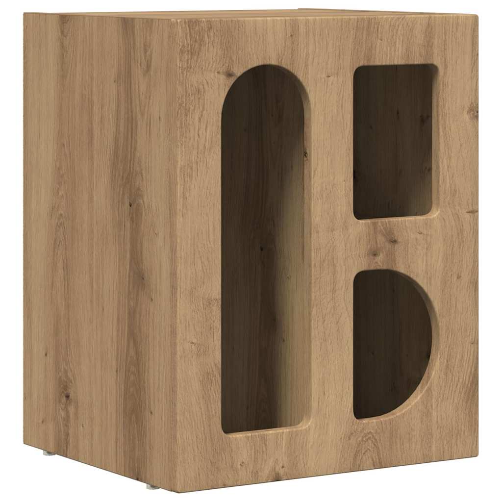 Bedside Table Artisan Oak 40 x 35 x 50 cm Engineered Wood