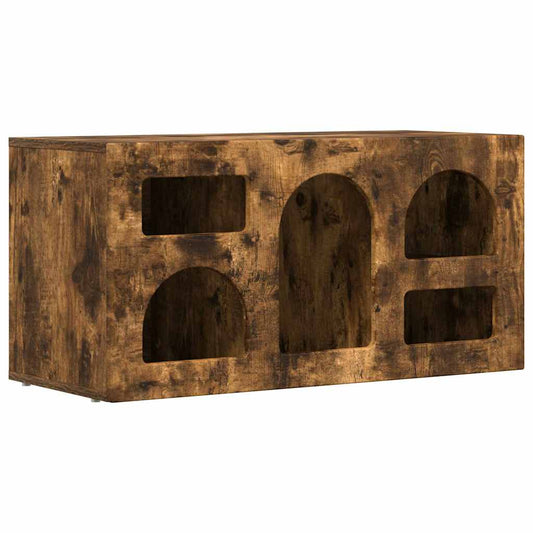 TV Cabinet ELST 80 x 35 x 40 cm Smoked Oak Engineered Wood