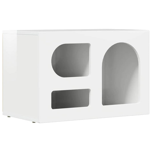 TV Cabinet ELST 60 x 35 x 40 cm High Gloss White