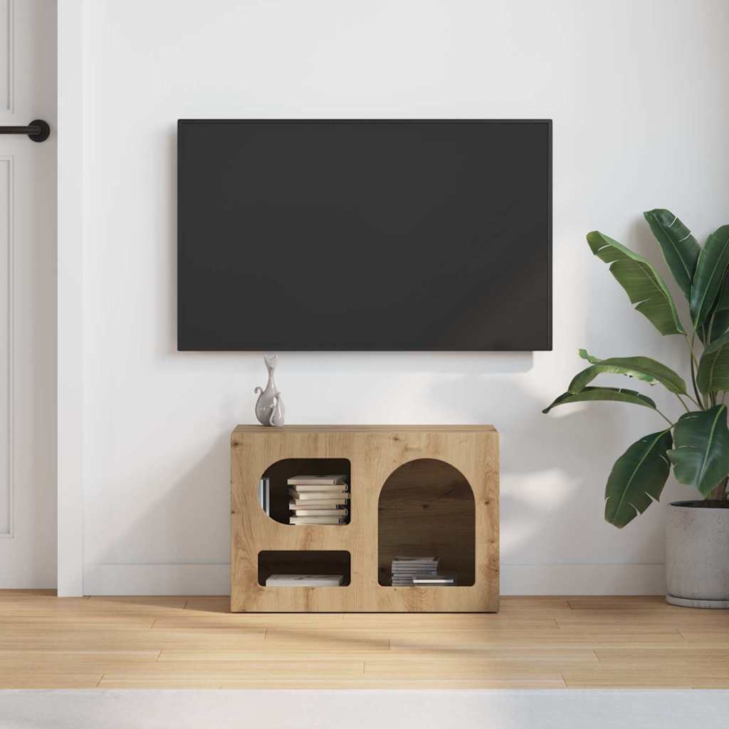 TV Cabinet ELST 60 x 35 x 40 cm Artisan Oak Engineered Wood
