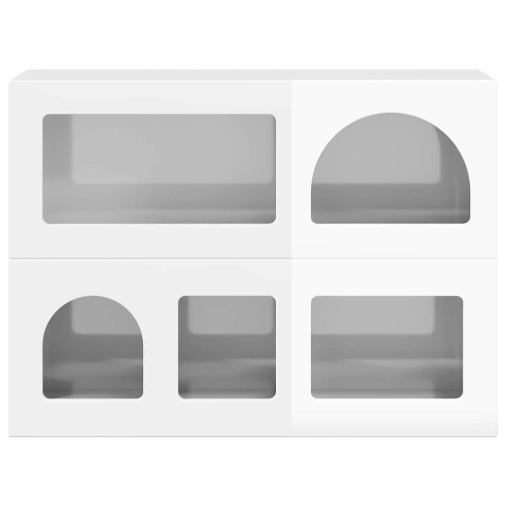 Sideboard High Gloss White 80.5 x 35 x 59 cm Engineered Wood