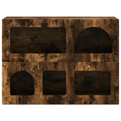 Sideboard Smoked Oak 80.5 x 35 x 59 cm Engineered Wood