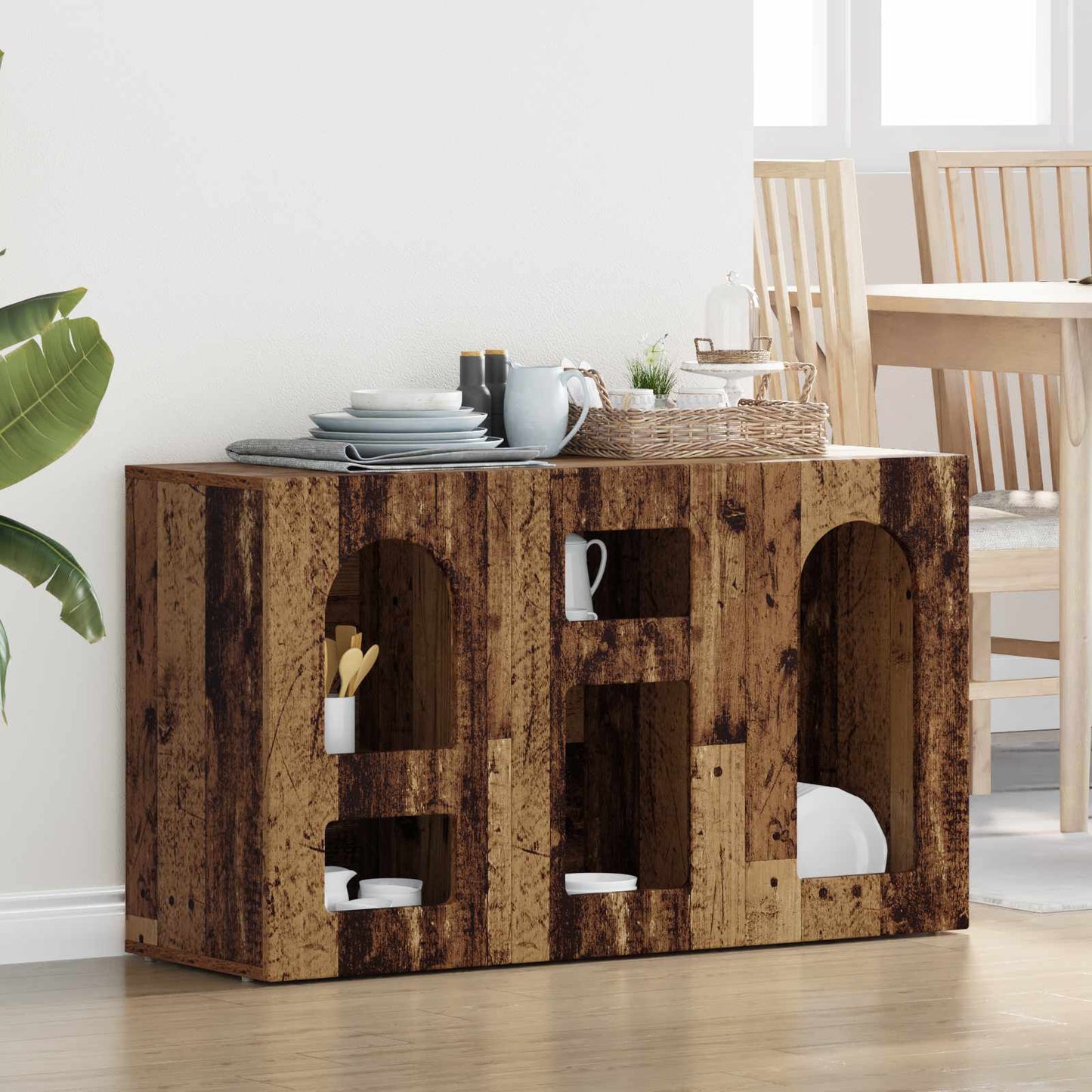 Sideboard ELST Old Wood 100 x 35 x 59 cm Engineered Wood