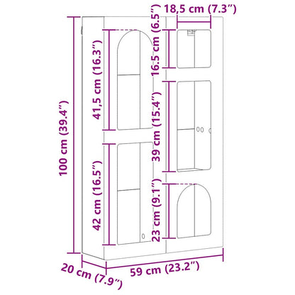 Hanging Cabinet ELST White 59 x 20 x 100 cm Engineered Wood