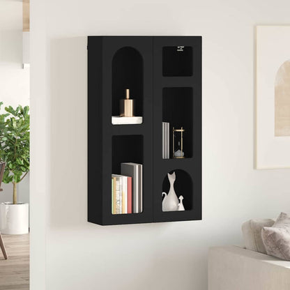 Hanging Cabinet ELST Black 59 x 20 x 100 cm Engineered Wood