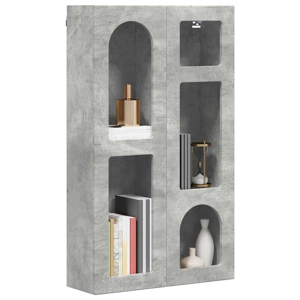 Hanging Cabinet with Shelf ELST Concrete Grey 59 x 20 x 100 cm