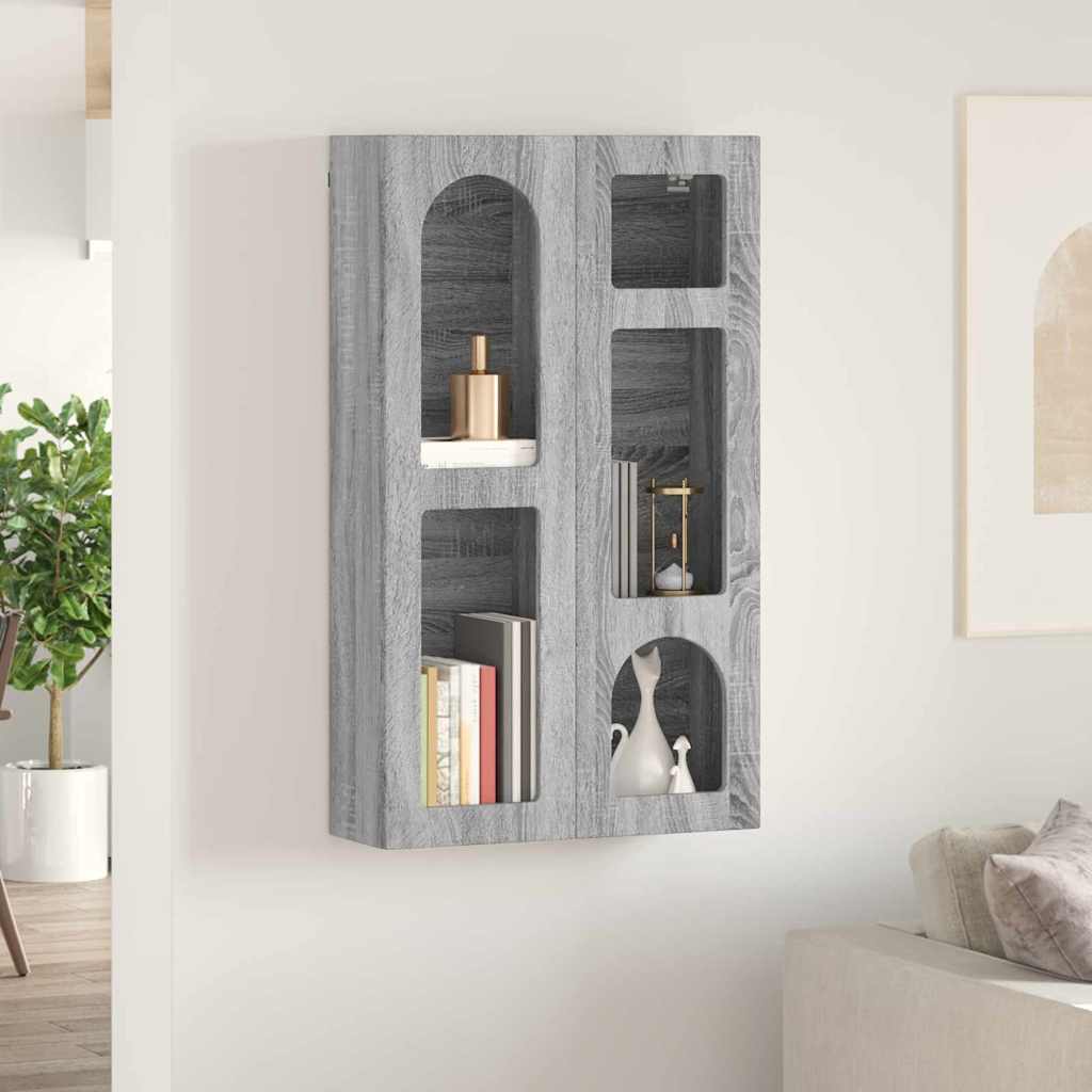 Hanging Cabinet with Shelf ELST Grey Sonoma 59 x 20 x 100 cm