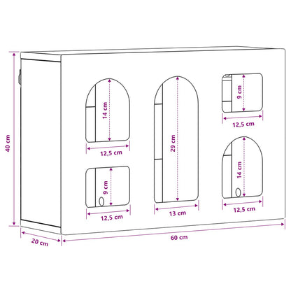 Hanging Cabinet ELST Sonoma Oak 60 x 20 x 40 cm Engineered Wood