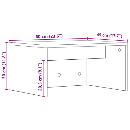 Wall-Mounted Desk Black Oak 60 x 45 x 30 cm Engineered Wood