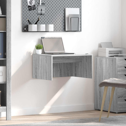 Wall-Mounted Desk Grey Sonoma 60 x 45 x 30 cm Engineered Wood
