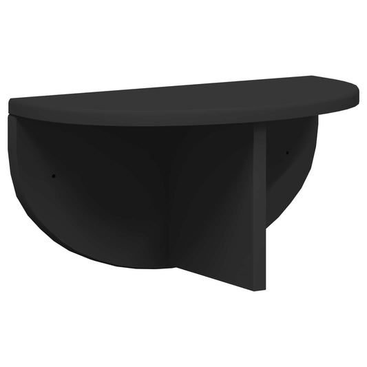 Wall Shelf Wall-Mounted Black 38 x 19 x 19 cm Engineered Wood