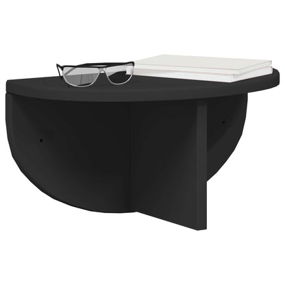 Wall Shelf Wall-mounted Black 38 x 19 x 19 cm Engineered Wood