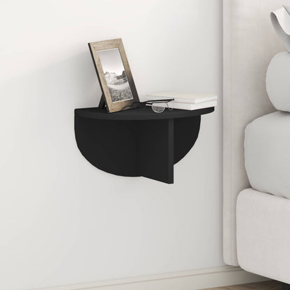 Wall Shelf 2 pcs Black 38 x 19 x 19 cm Engineered Wood