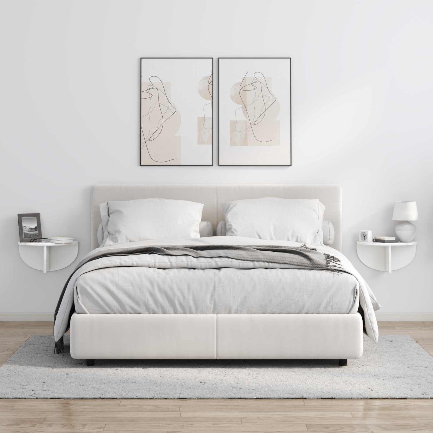 Wall Shelf High Gloss White 38 x 19 x 19 cm Engineered Wood