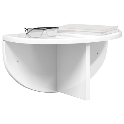 Wall Shelf High Gloss White 38 x 19 x 19 cm Engineered Wood