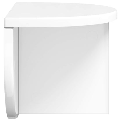 Wall Shelf High Gloss White 38 x 19 x 19 cm Engineered Wood