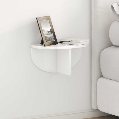 Wall Shelf Wall-mounted 2 pcs High Gloss White 38 x 19 x 19 cm