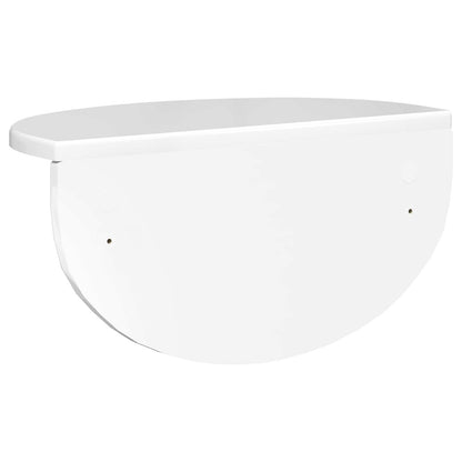 Wall Shelf Wall-mounted 2 pcs High Gloss White 38 x 19 x 19 cm