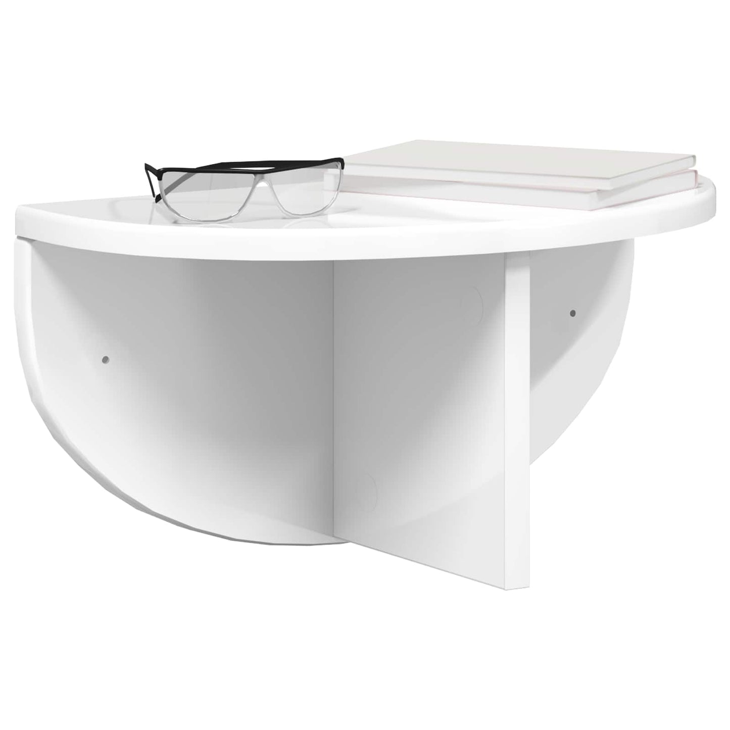 Wall Shelf Wall-mounted 2 pcs High Gloss White 38 x 19 x 19 cm