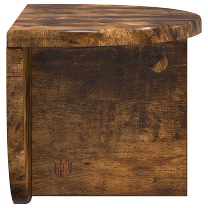 Wall Shelf Smoked Oak 38 x 19 x 19 cm Engineered Wood