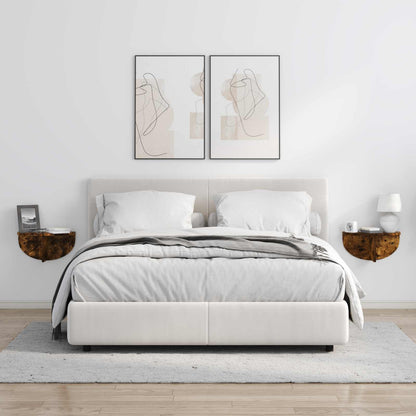 Wall Shelf 2 pcs Smoked Oak 38 x 19 x 19 cm Engineered Wood