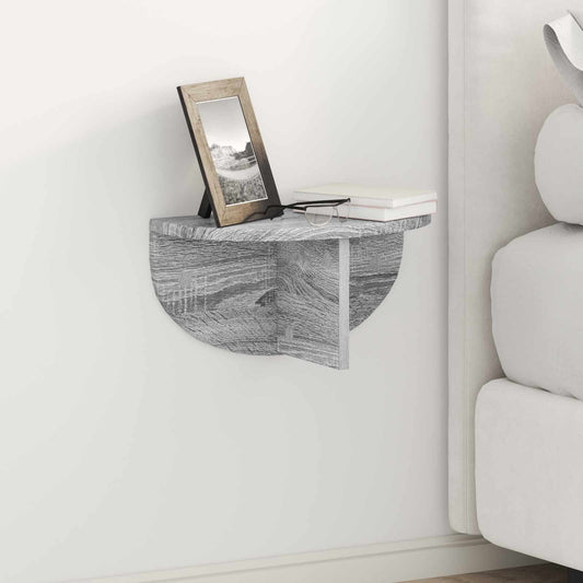 Wall Shelf Wall-Mounted Grey Sonoma 38 x 19 x 19 cm