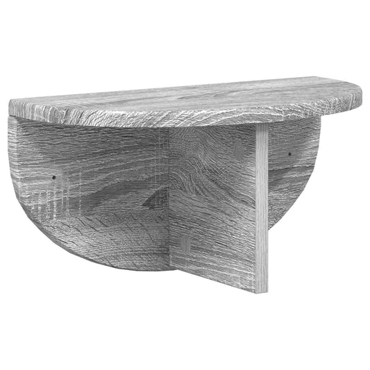Wall Shelf Wall-Mounted Grey Sonoma 38 x 19 x 19 cm