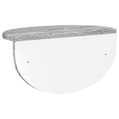 Wall Shelf 2 pcs Grey Sonoma 38 x 19 x 19 cm Engineered Wood
