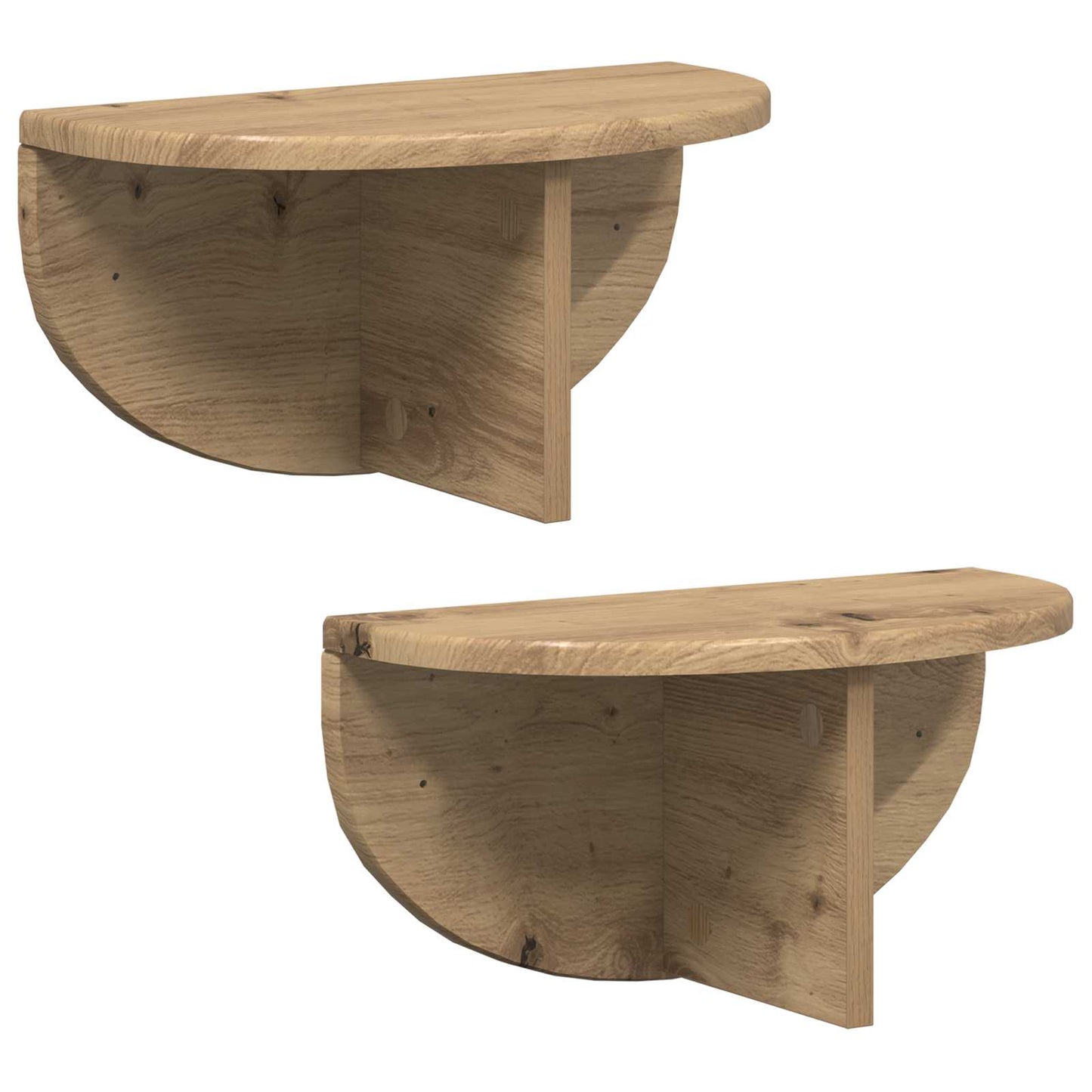 Wall Shelf Wall-Mounted 2 pcs Artisan Oak 38 x 19 x 19 cm