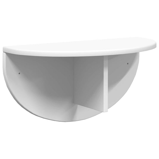 Wall Shelf Wall-Mounted White 48 x 24 x 24 cm Engineered Wood